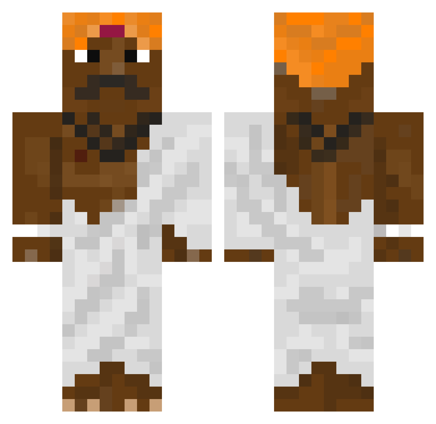 Reduzyy Minecraft skin, front and back view