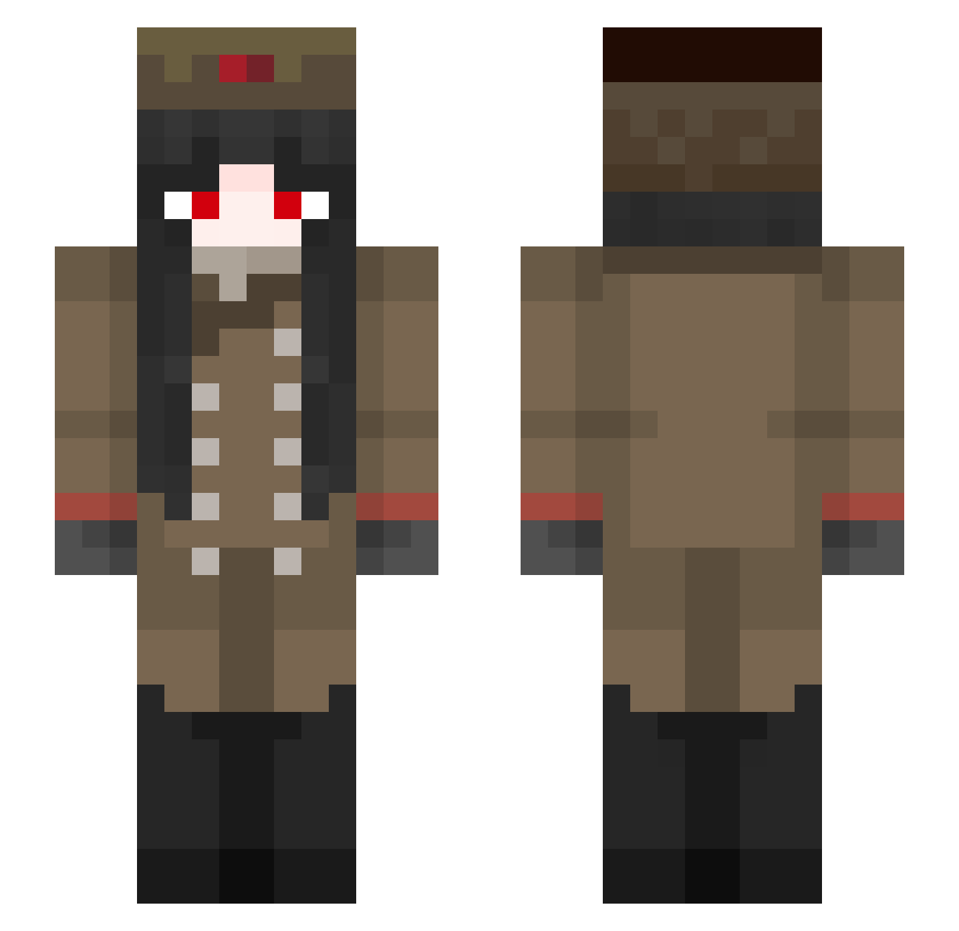 KatzeMitBrille Minecraft skin, front and back view