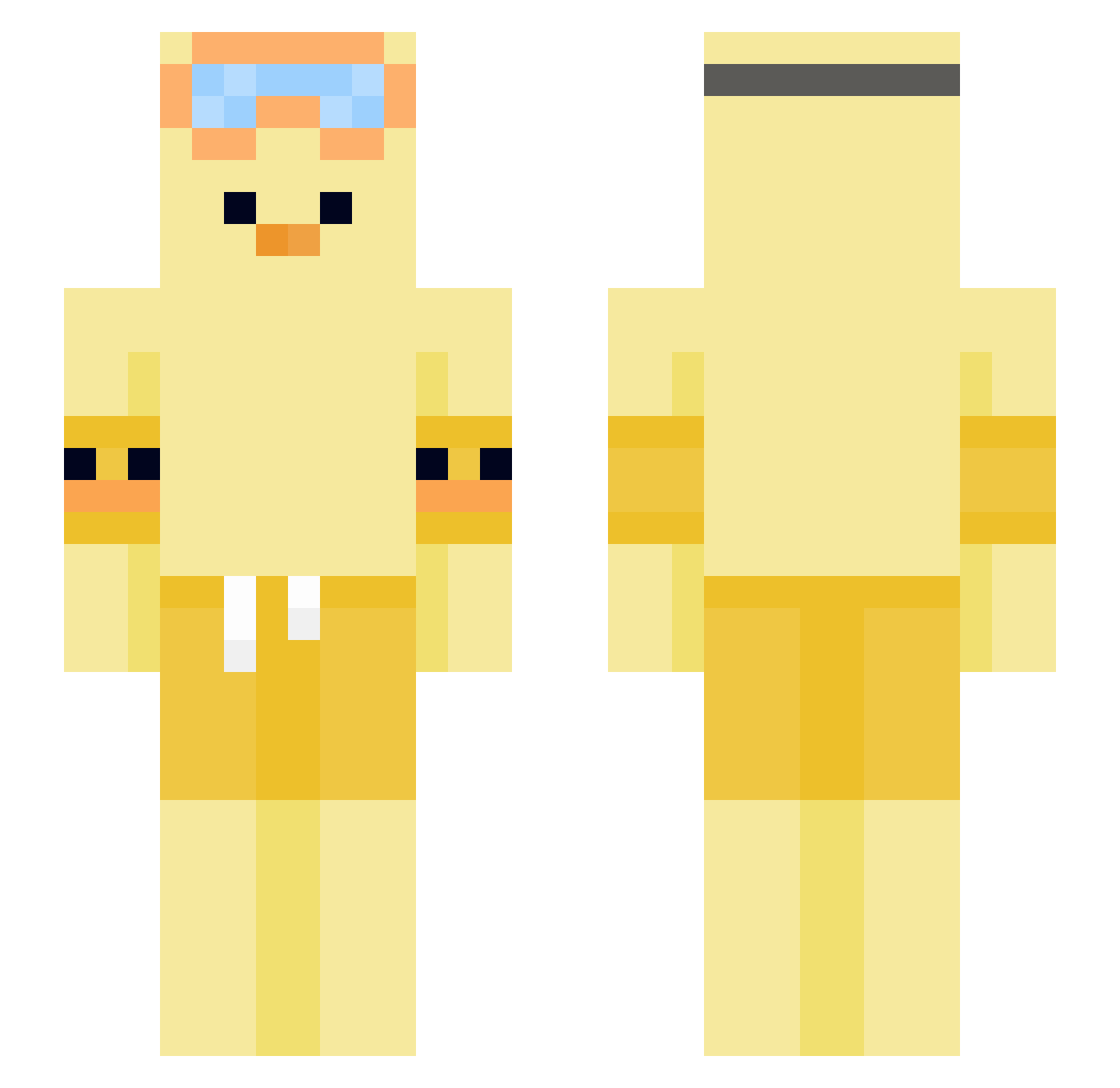kapitanzbik201 Minecraft skin, front and back view