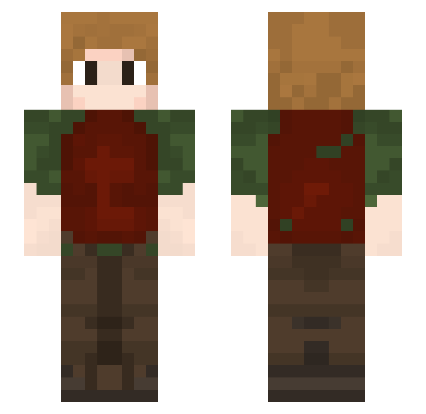 MaciejFramuga33 Minecraft skin, front and back view
