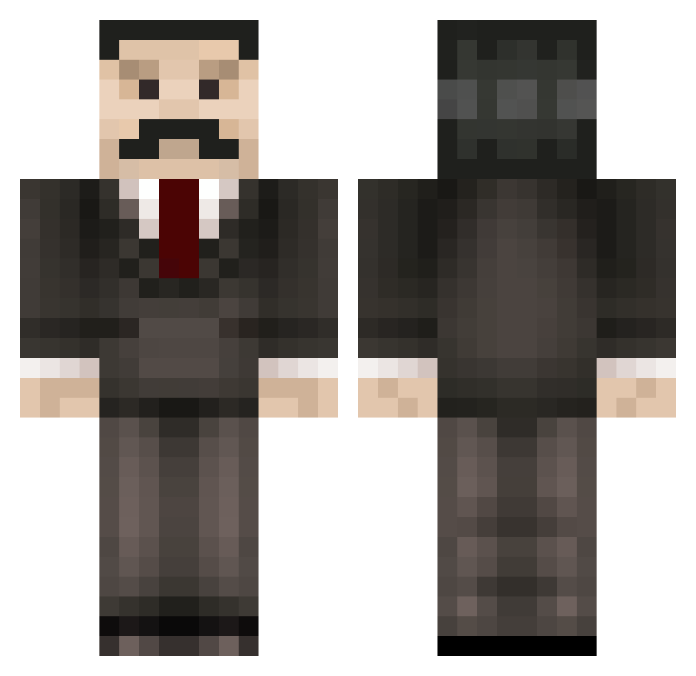_DDDD_ Minecraft skin, front and back view