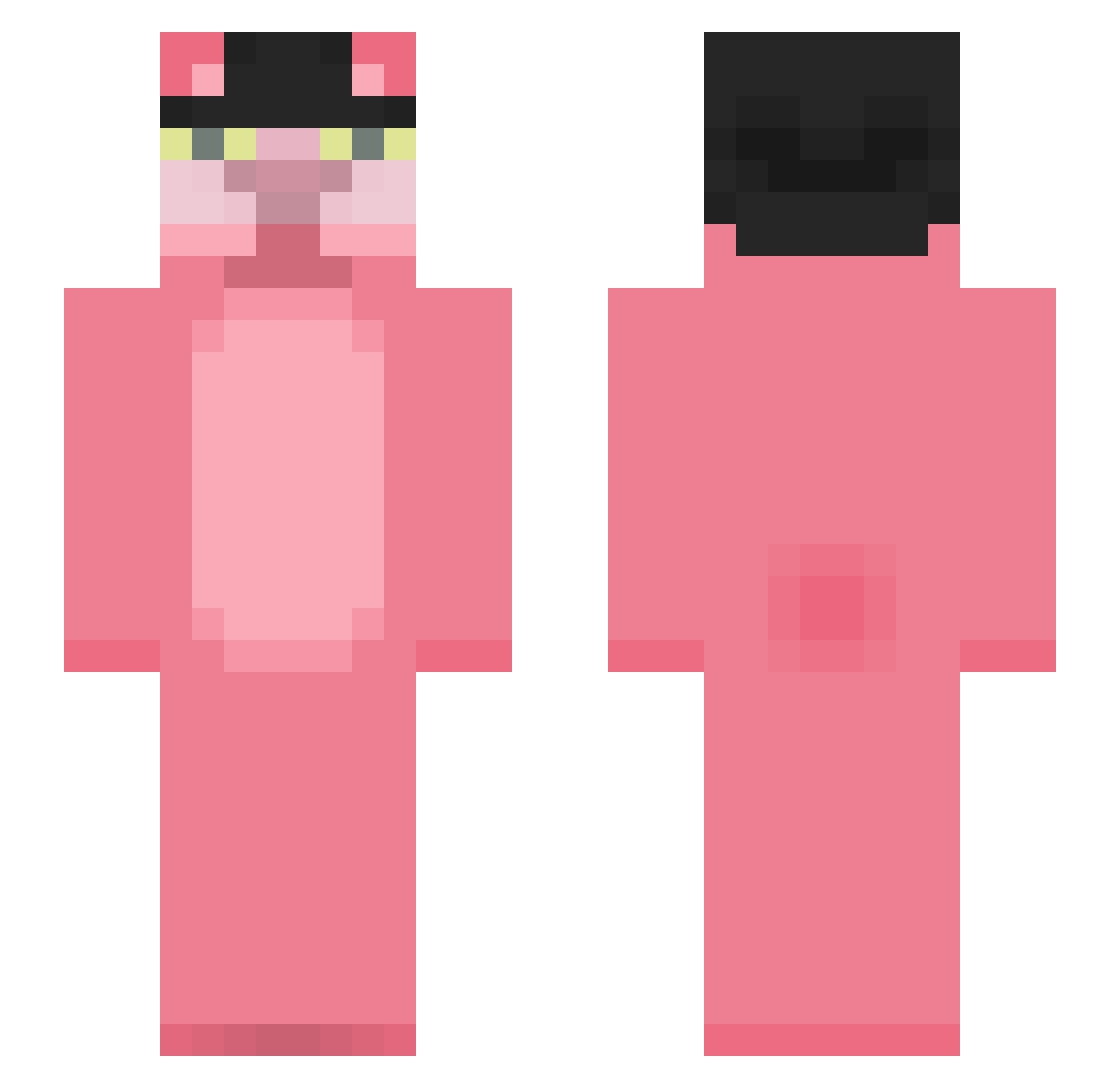 PandasRcool_ Minecraft skin, front and back view