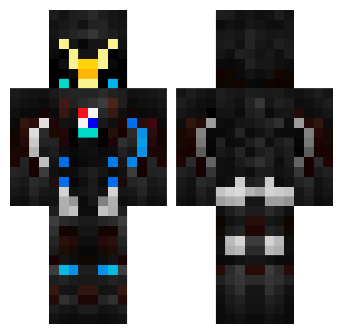 ievow Minecraft skin, front and back view