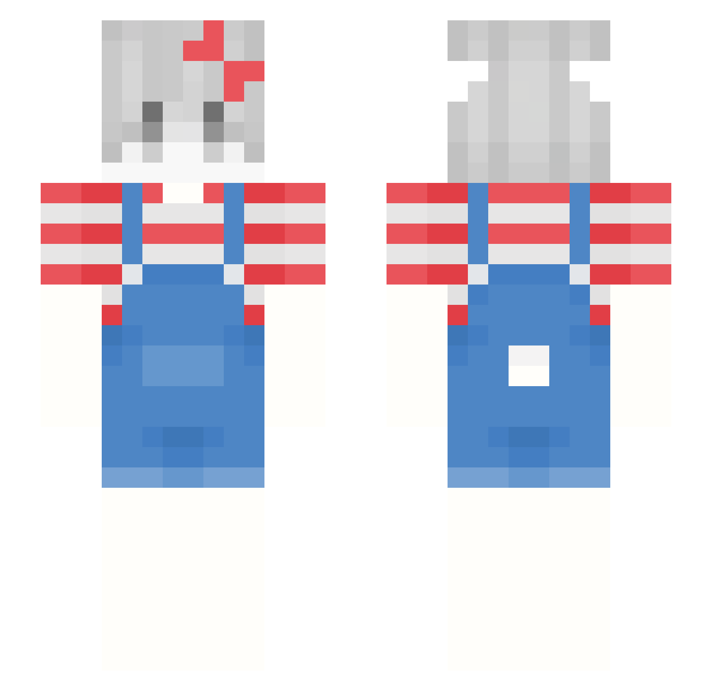 Standing4198 Minecraft skin, front and back view