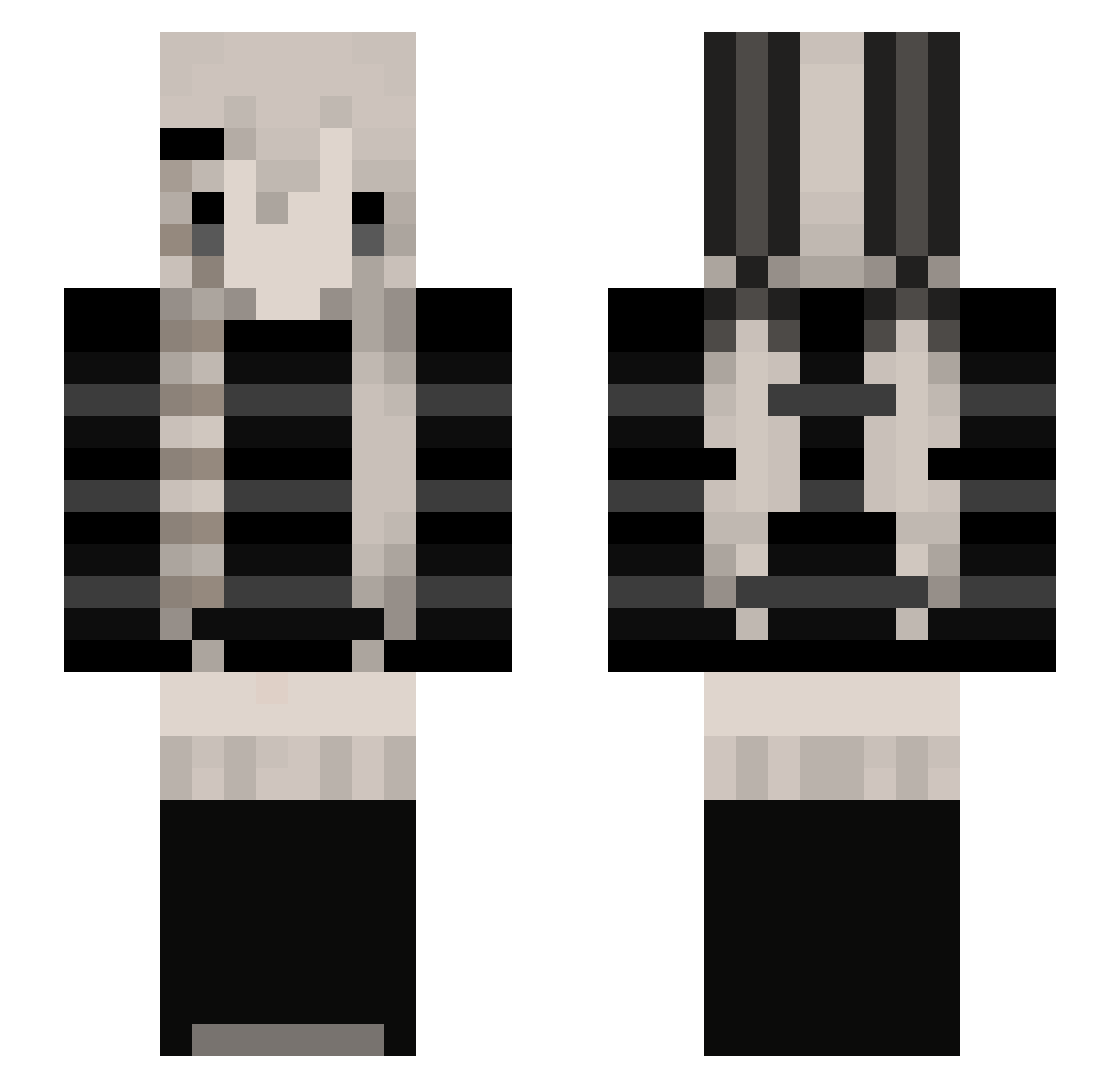 bIrdEATbUger Minecraft skin, front and back view