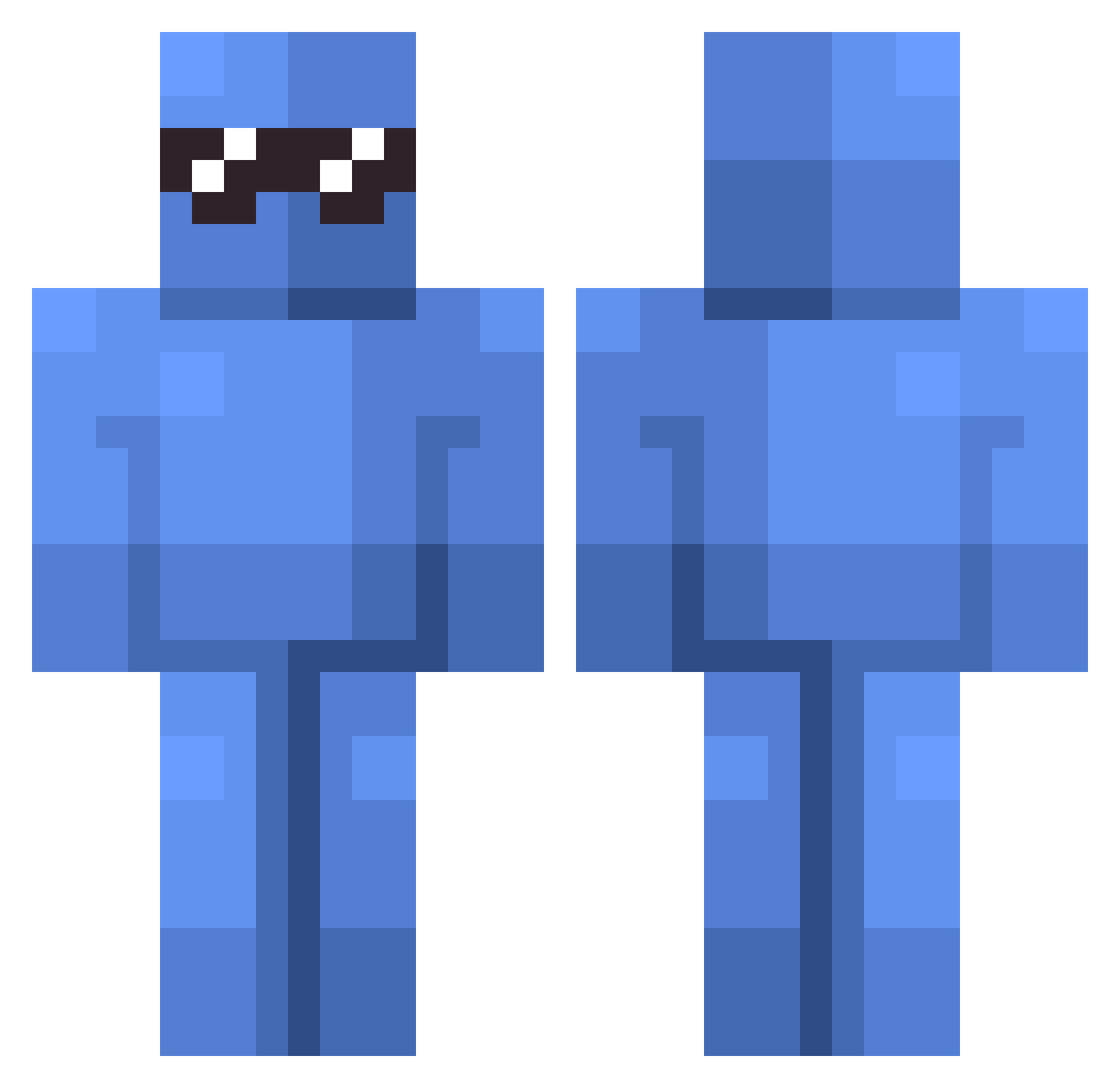 TheGreatestPlan Minecraft skin, front and back view