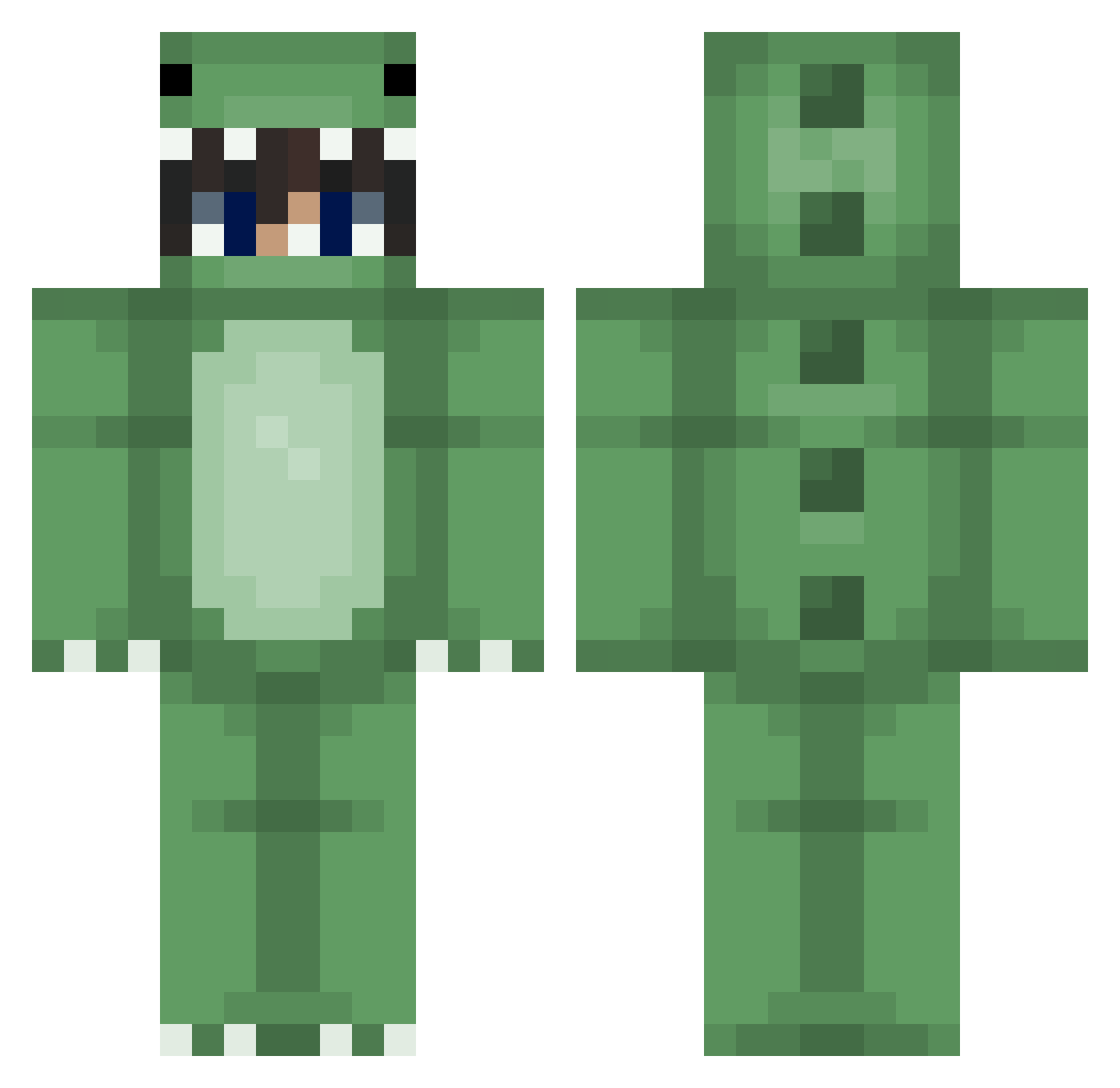 Gurameh Minecraft skin, front and back view