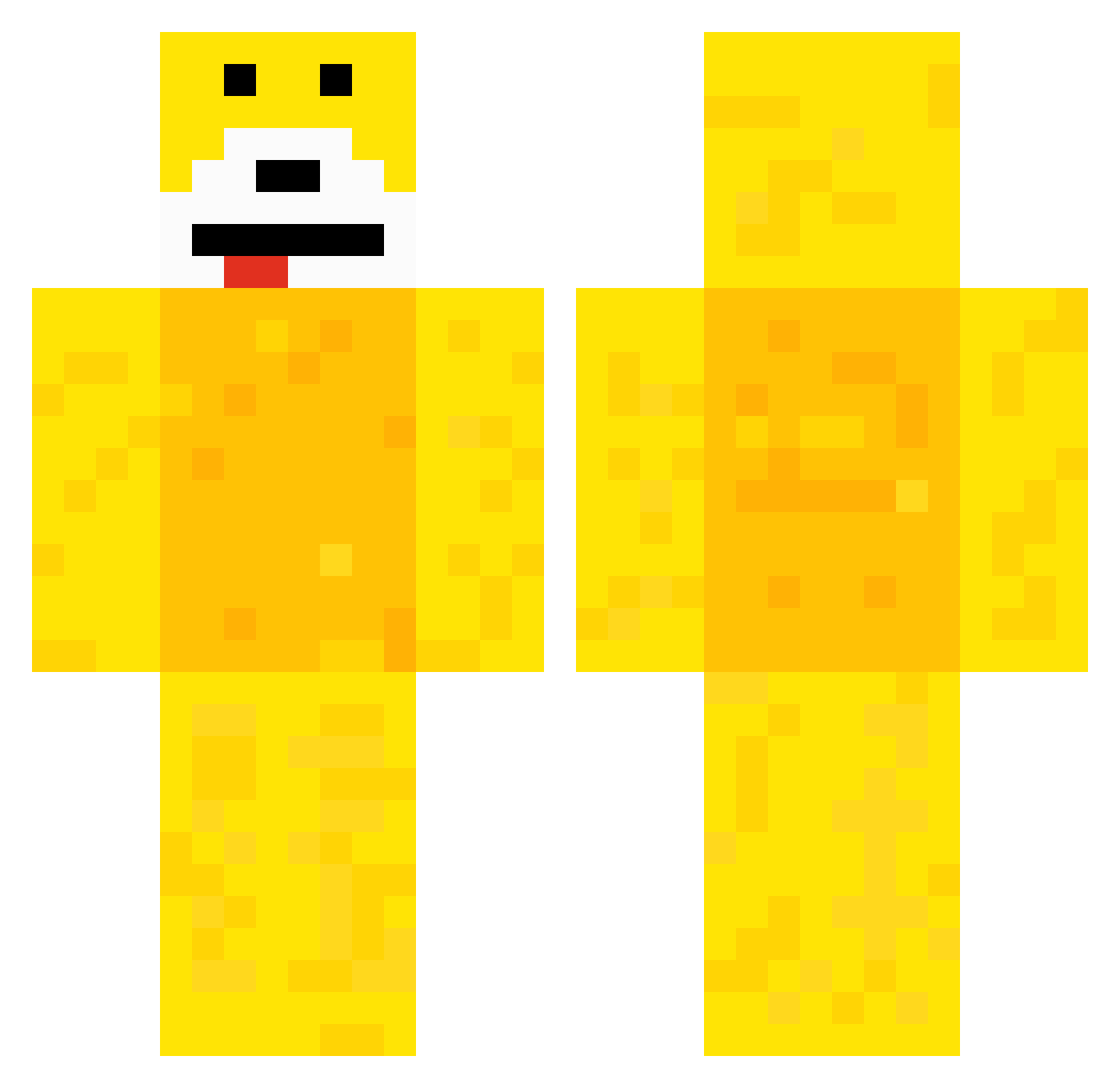 xcarrion Minecraft skin, front and back view