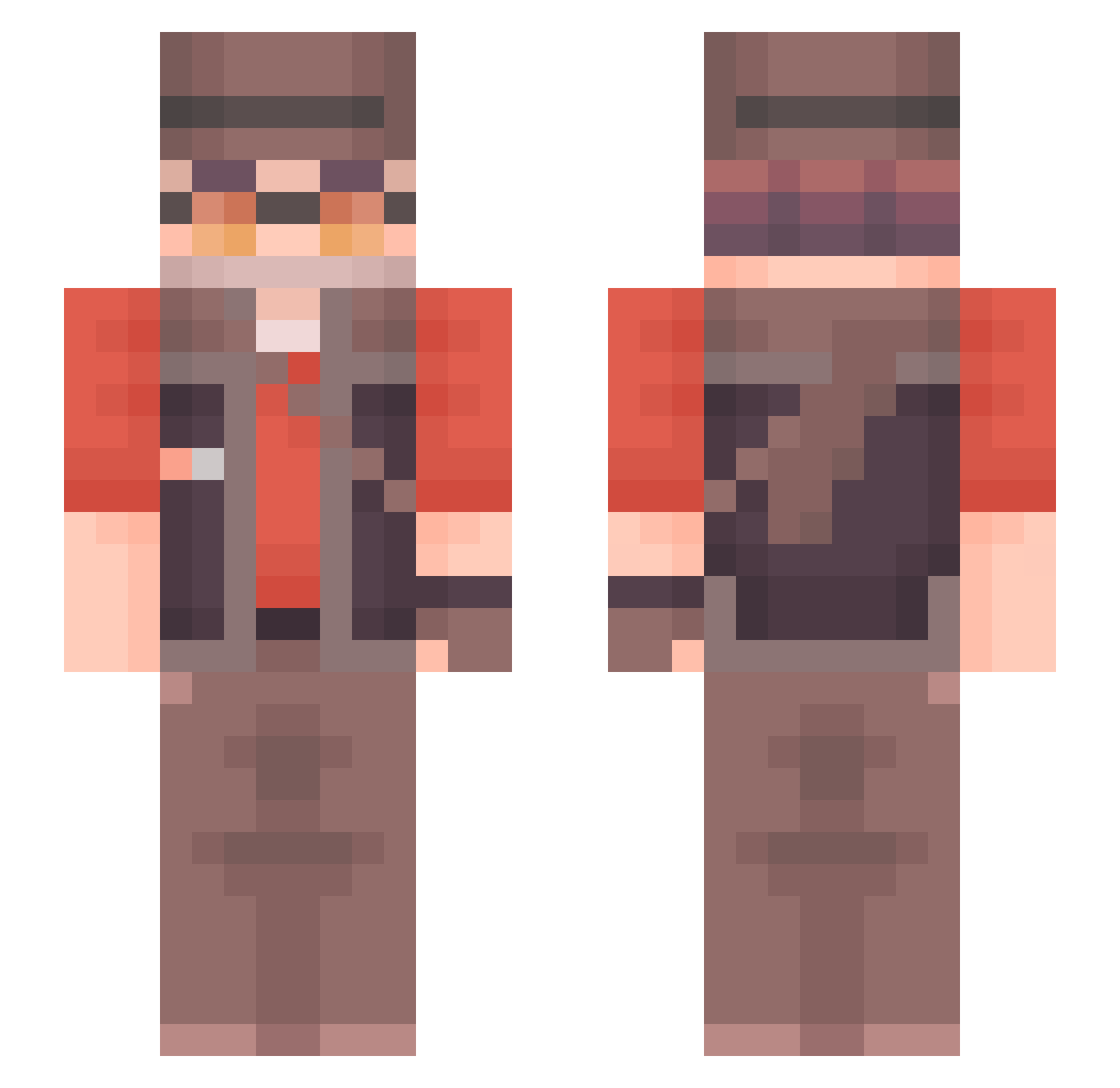 CringeMan_ Minecraft skin, front and back view