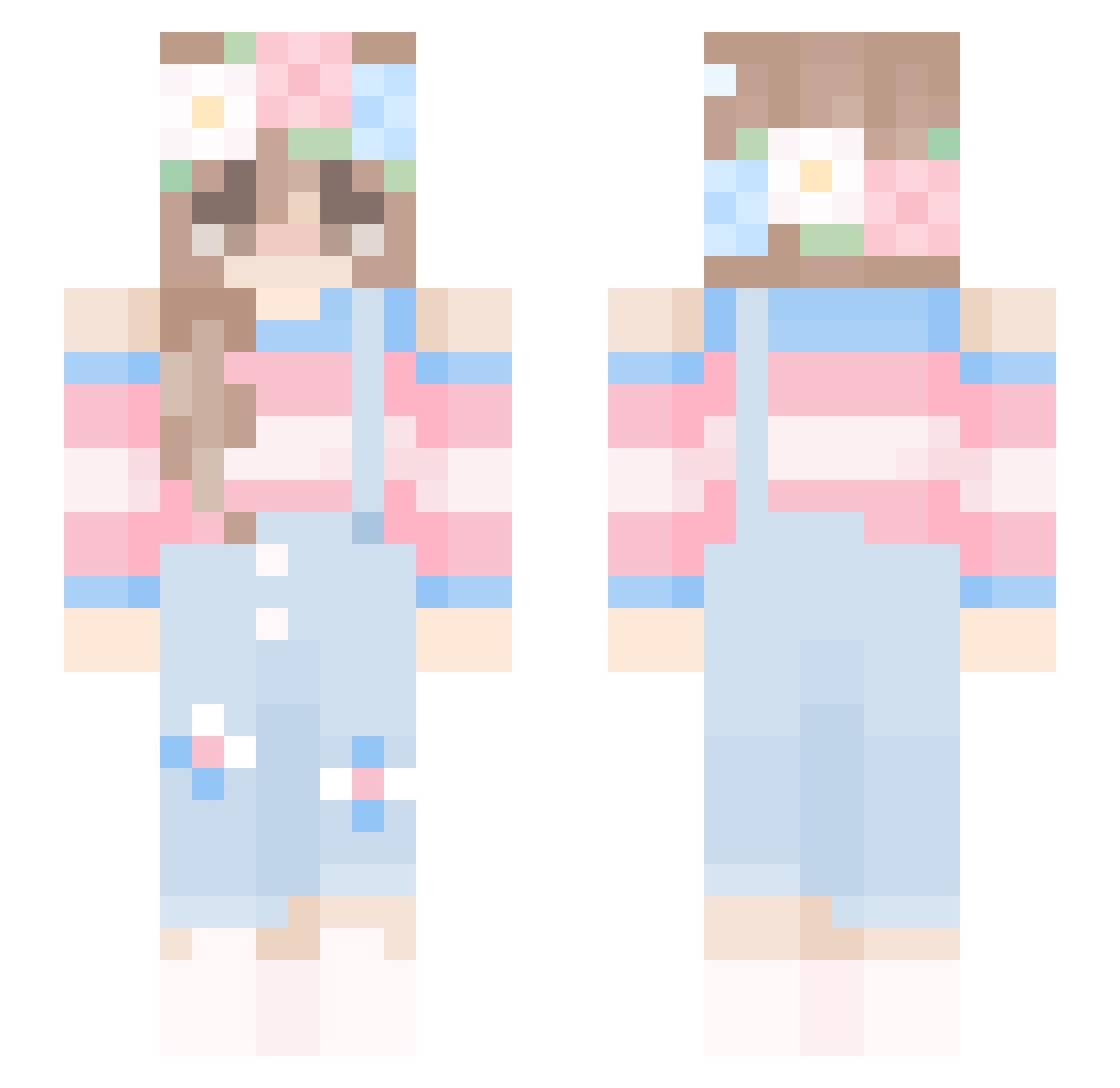 oneofmanykids4 Minecraft skin, front and back view