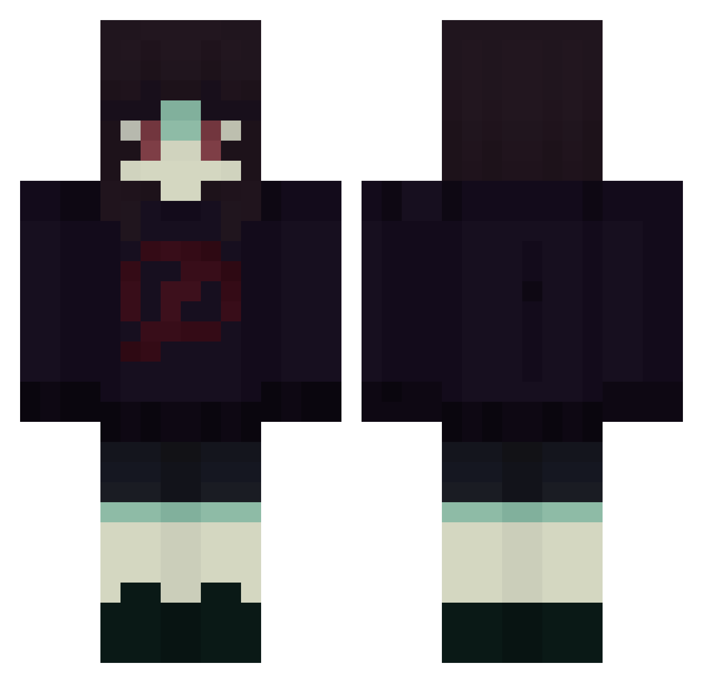 fx8800 Minecraft skin, front and back view