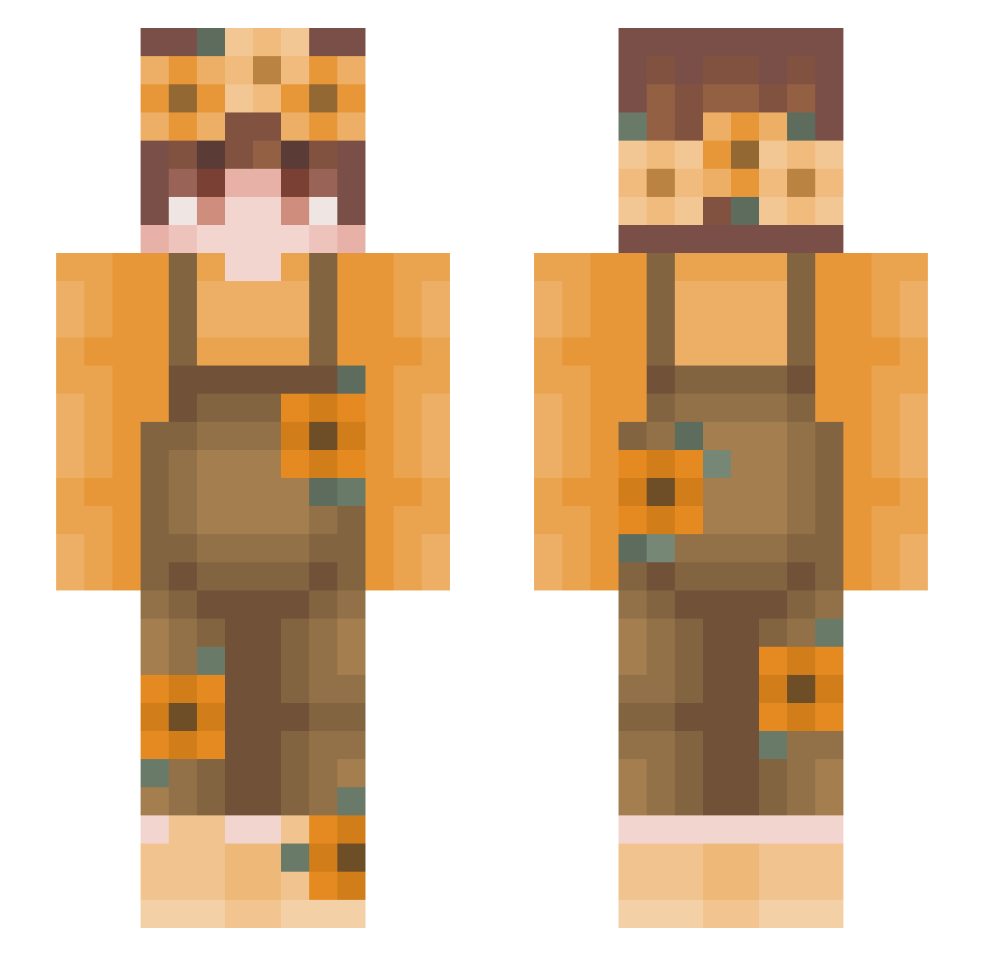 _Rq1n Minecraft skin, front and back view