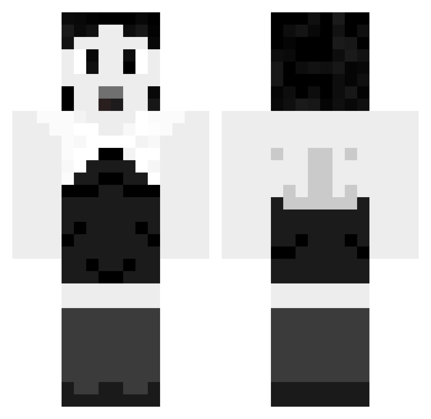 Pepegrillo01 Minecraft skin, front and back view