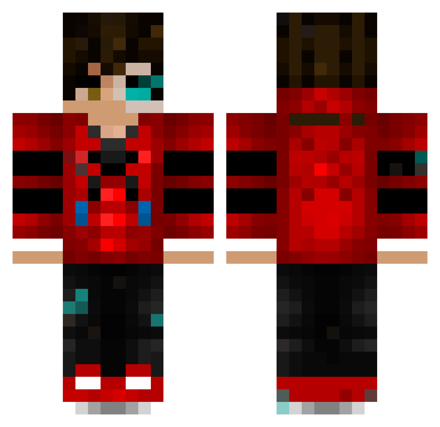 SCP142AH Minecraft skin, front and back view