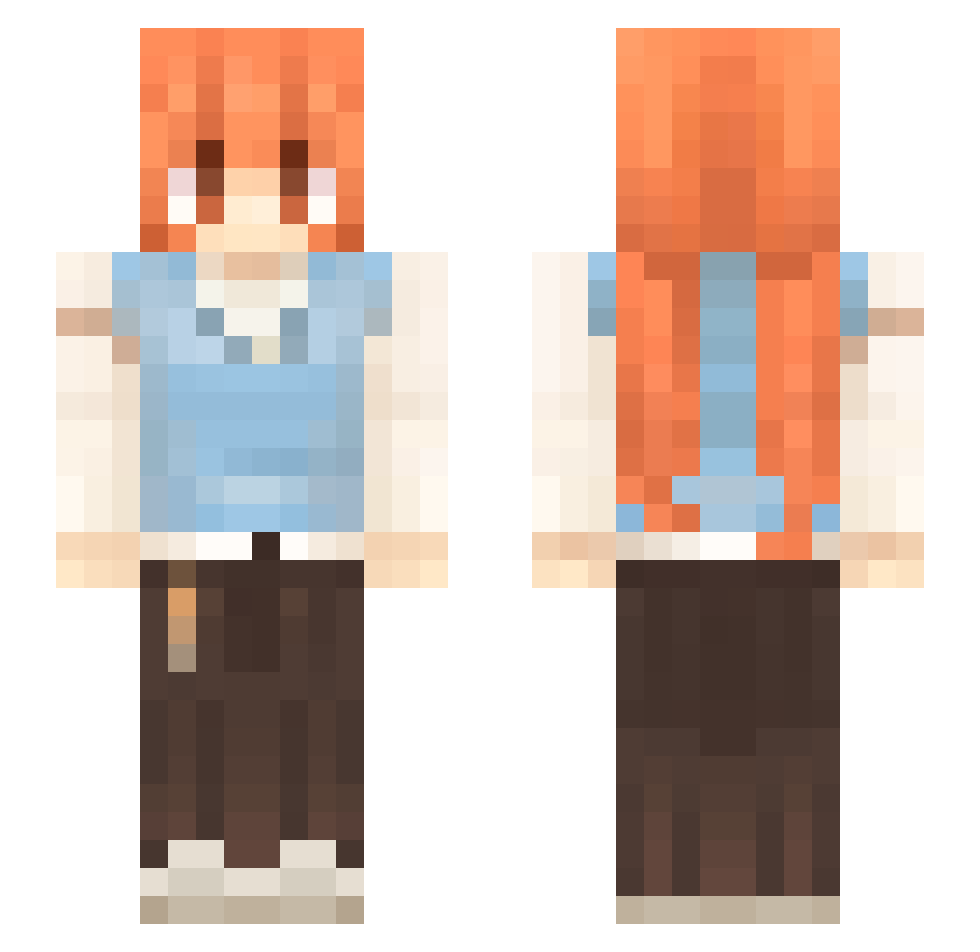 WungFugui Minecraft skin, front and back view