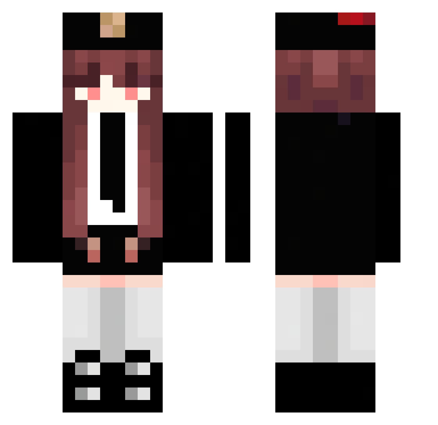 Supremiumm Minecraft skin, front and back view