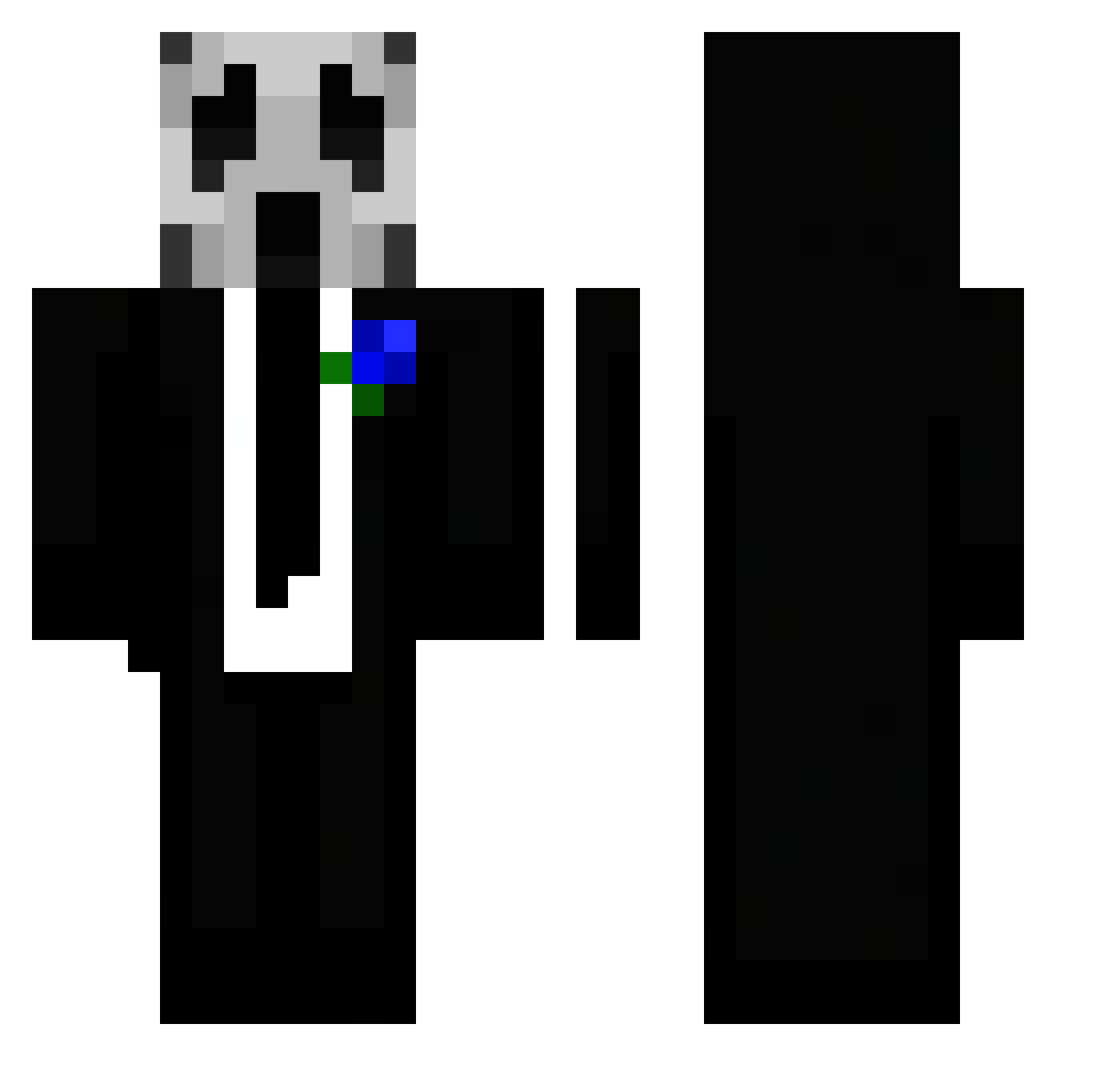 Sajo1337 Minecraft skin, front and back view