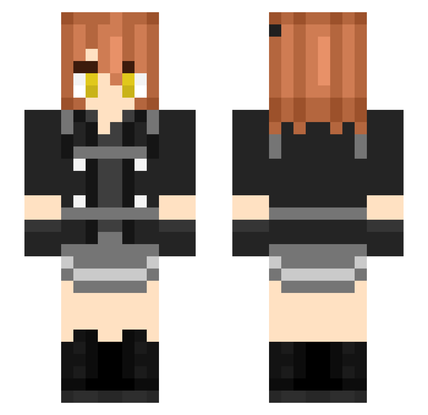 Zorxiros Minecraft skin, front and back view