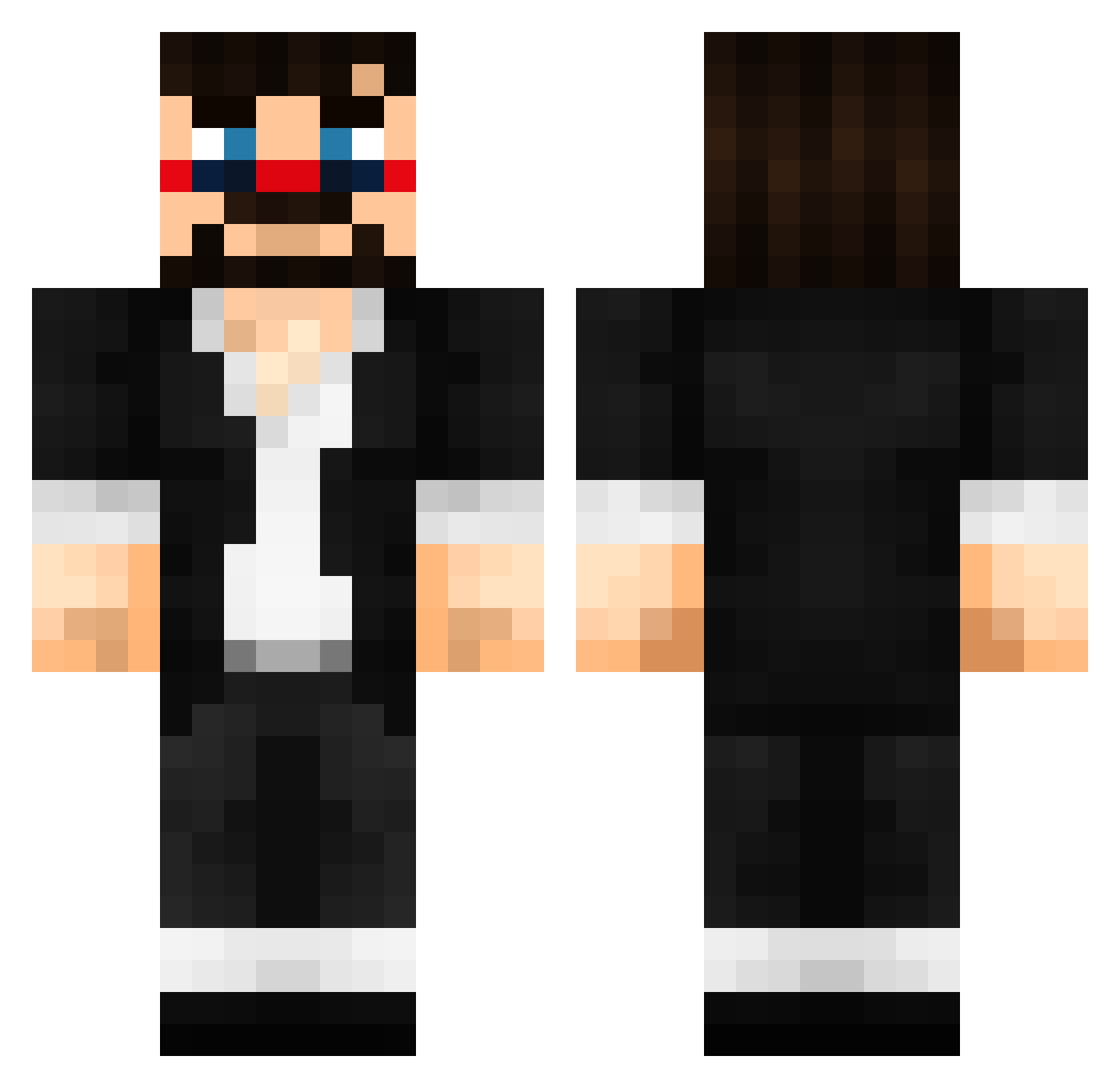 MCRogue Minecraft skin, front and back view