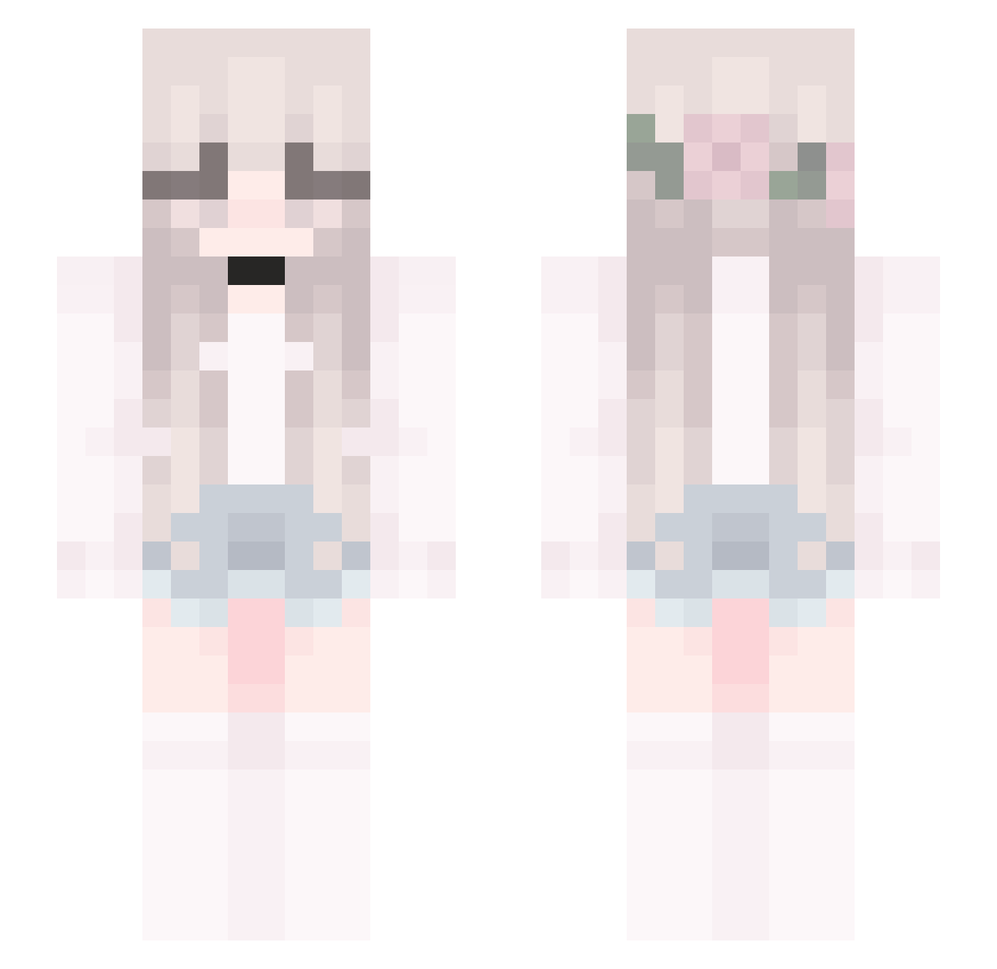 emmaline Minecraft skin, front and back view