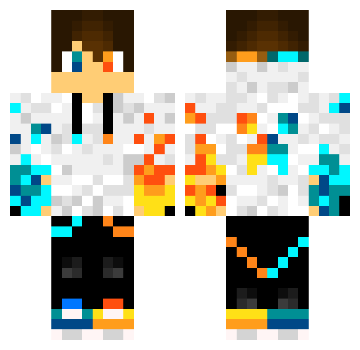 unwarry1 Minecraft skin, front and back view