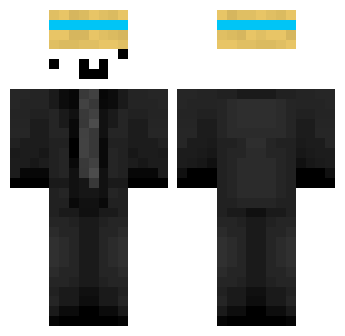 Dukok Minecraft skin, front and back view