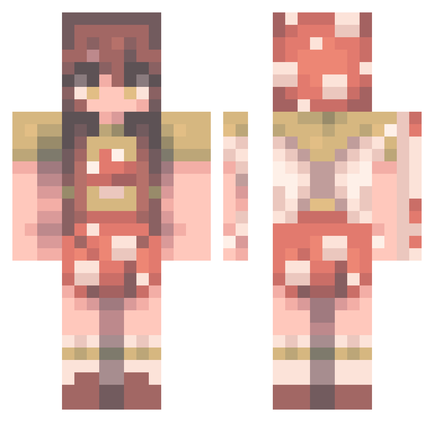kiiikaa04 Minecraft skin, front and back view