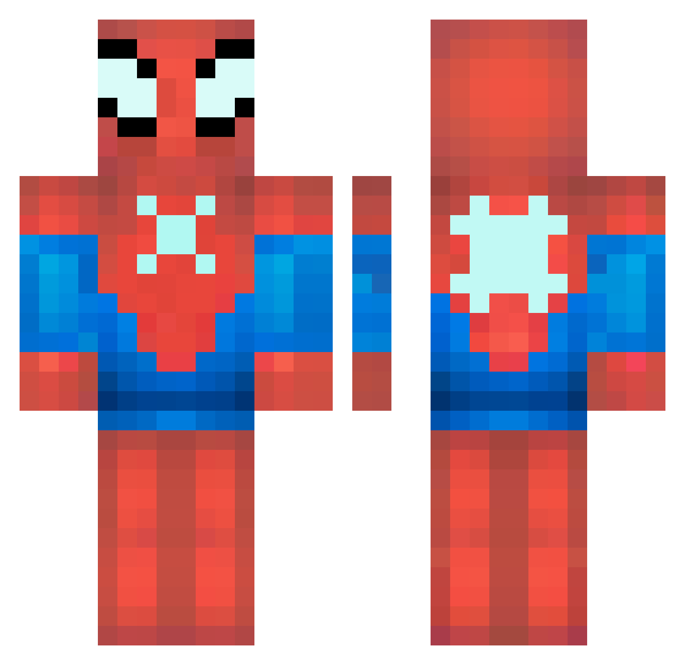 skelly12343 Minecraft skin, front and back view