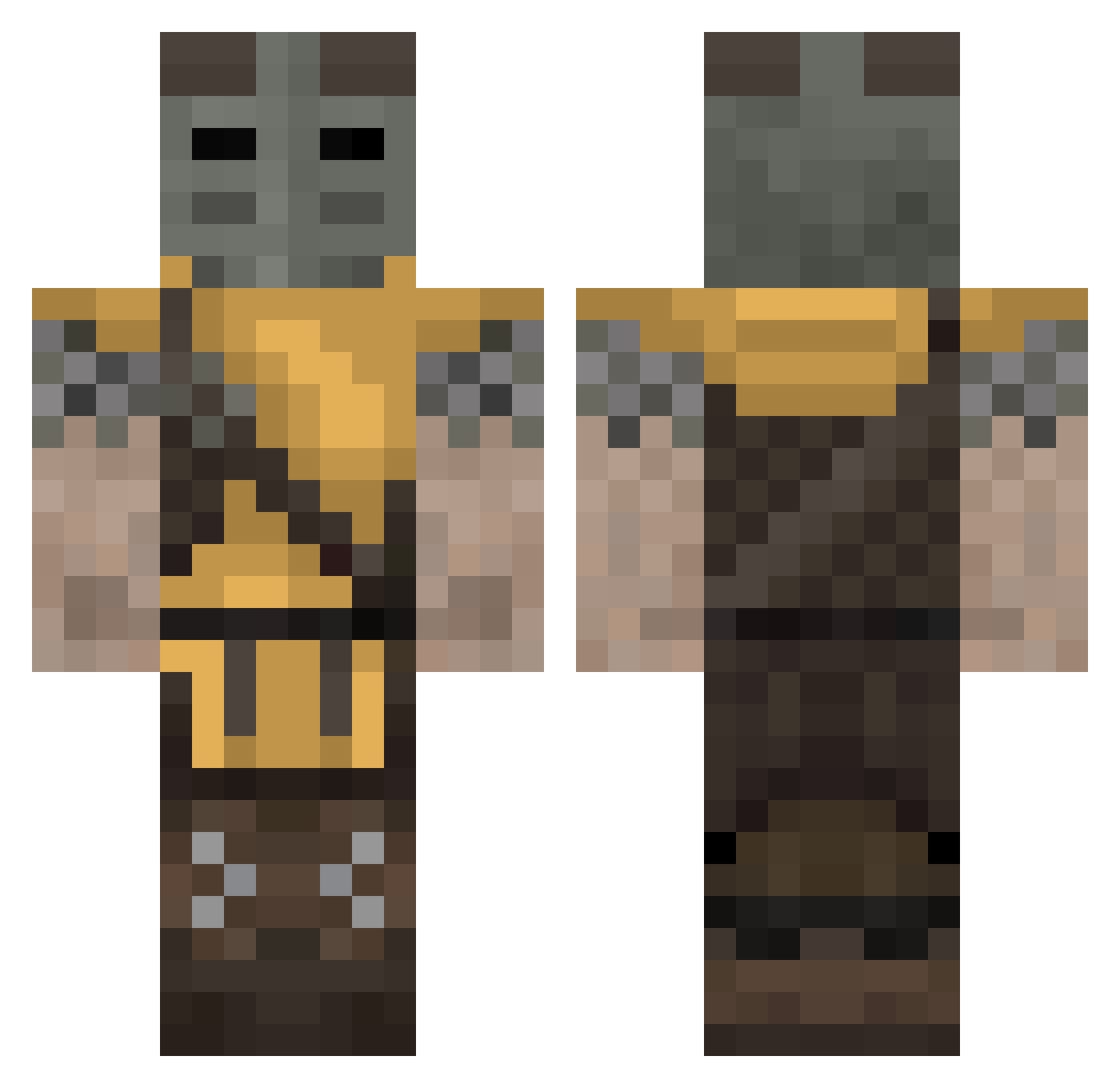 Patches15 Minecraft skin, front and back view