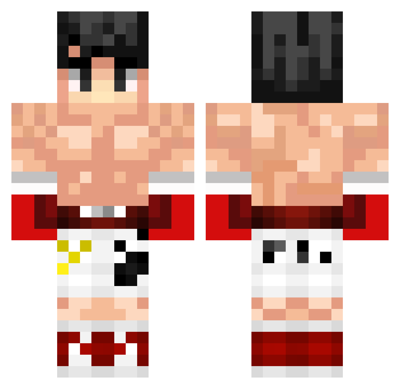 i809 Minecraft skin, front and back view