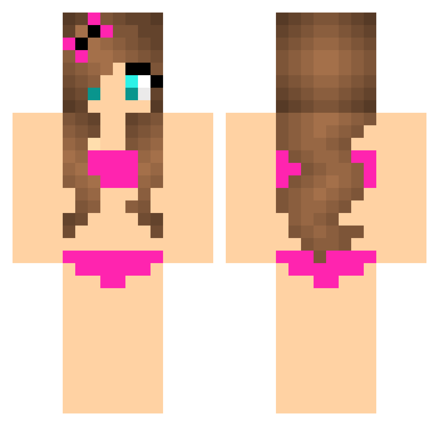 Crimeters Minecraft skin, front and back view