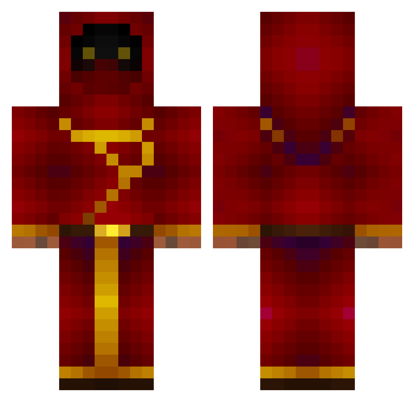 Gyle Minecraft skin, front and back view