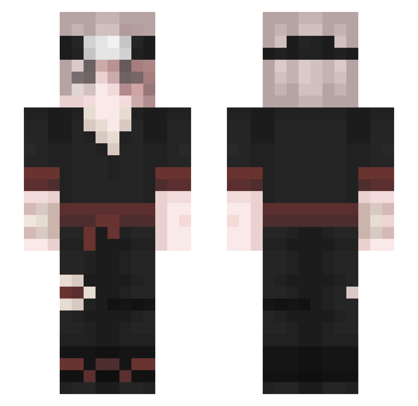 BillyWitchDoc Minecraft skin, front and back view