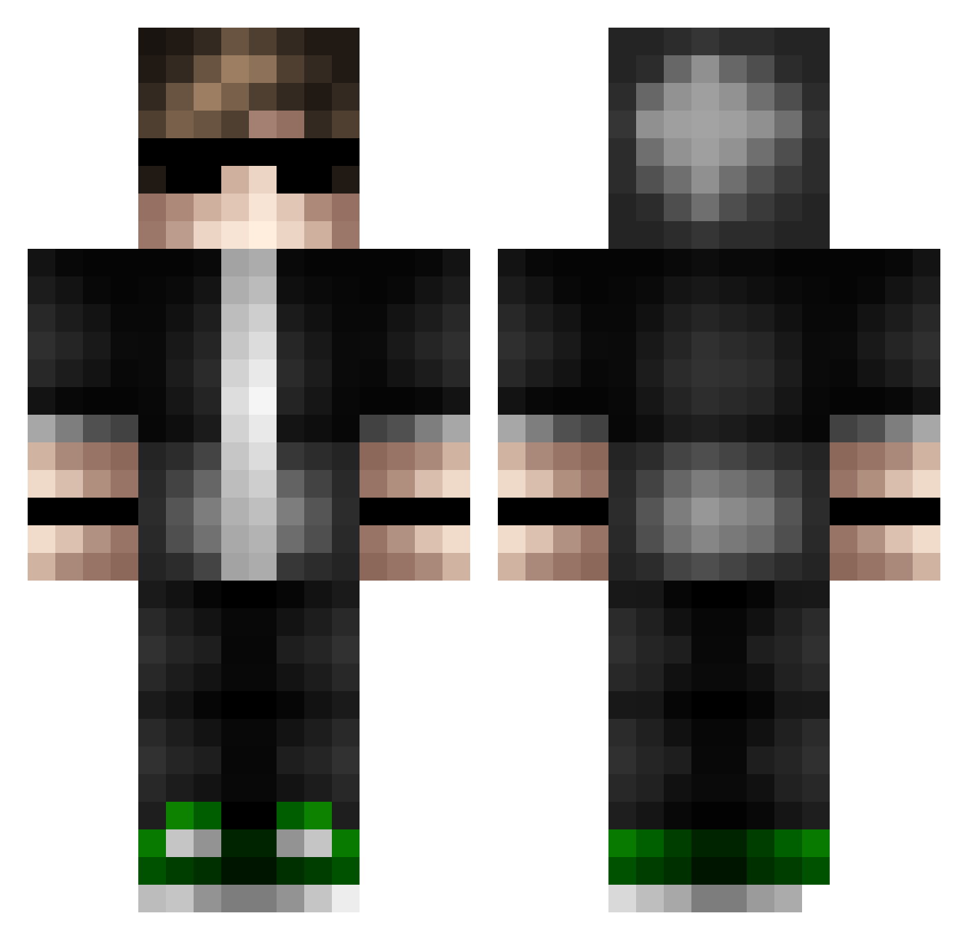 xChangeZz Minecraft skin, front and back view