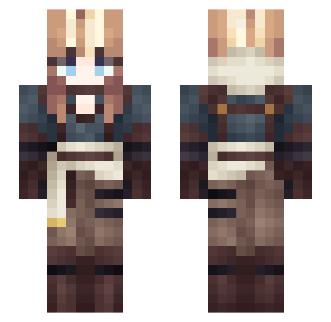 Doosca Minecraft skin, front and back view