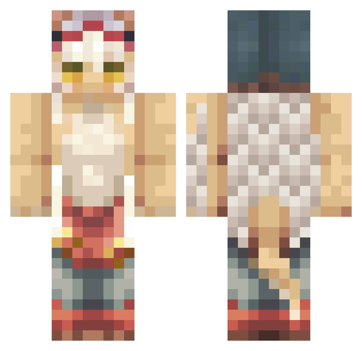 zippythelizard Minecraft skin, front and back view