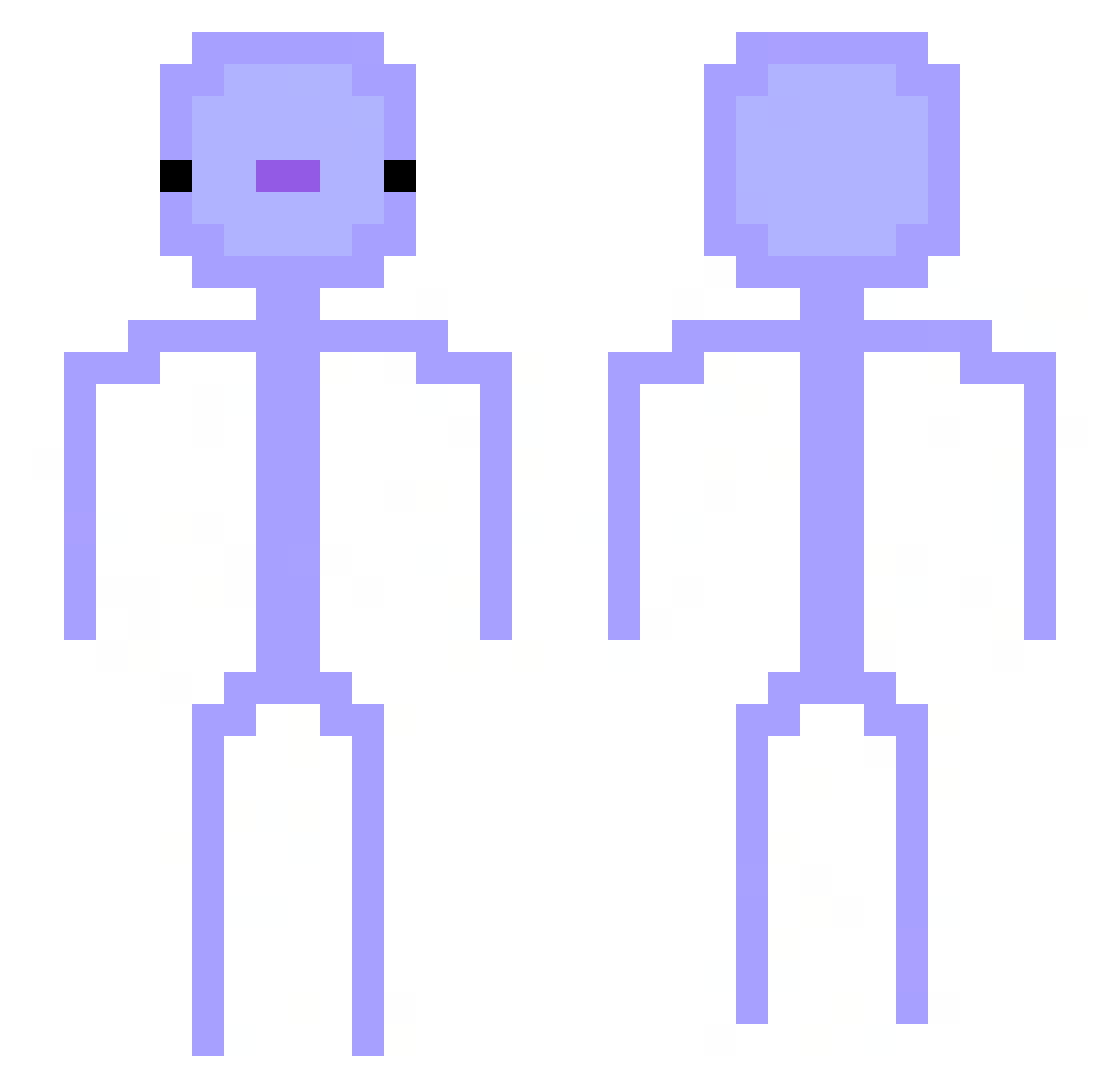 DaddySNA Minecraft skin, front and back view