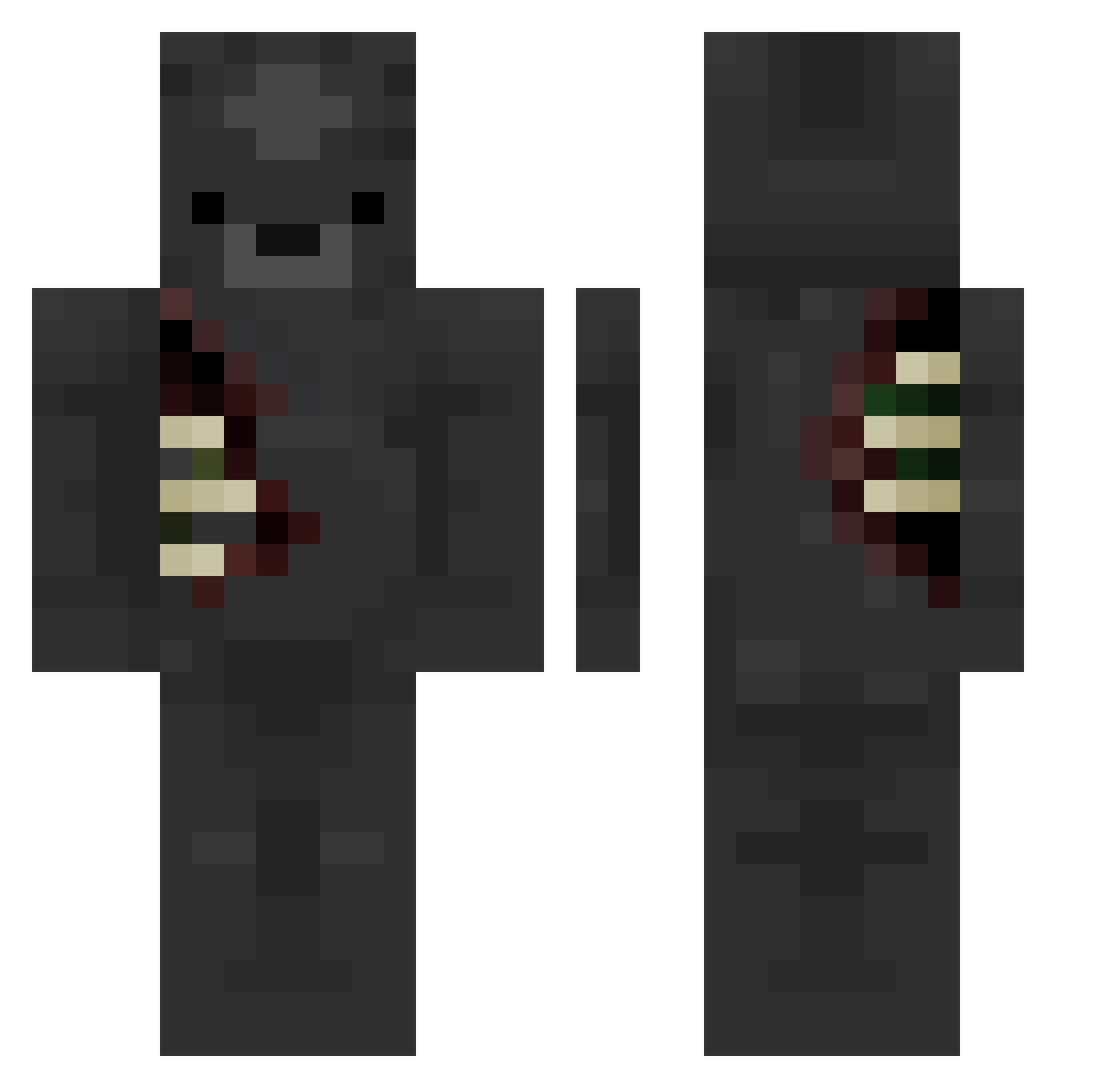 Tenebris_Ursa Minecraft skin, front and back view