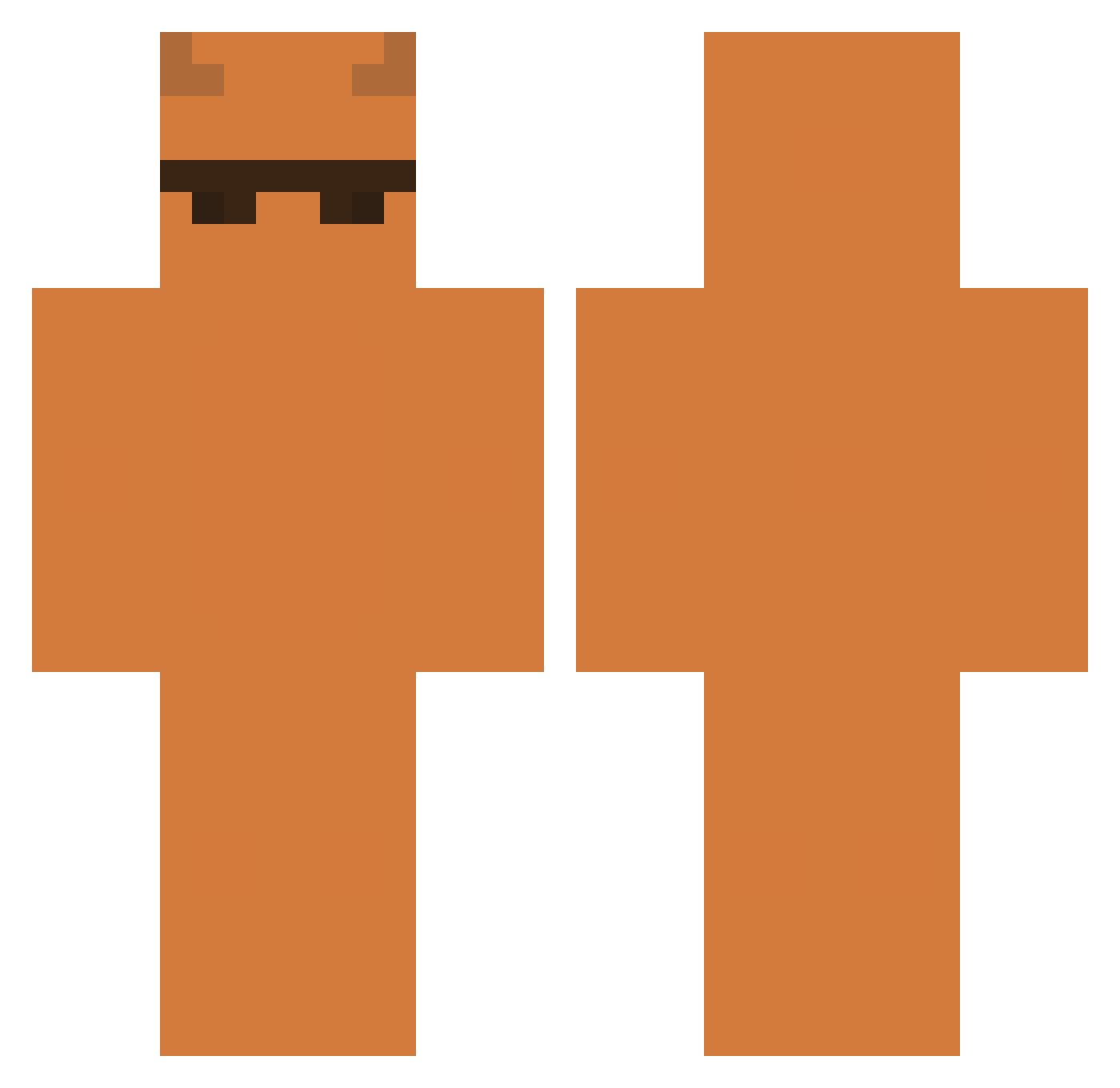 Saultenn Minecraft skin, front and back view