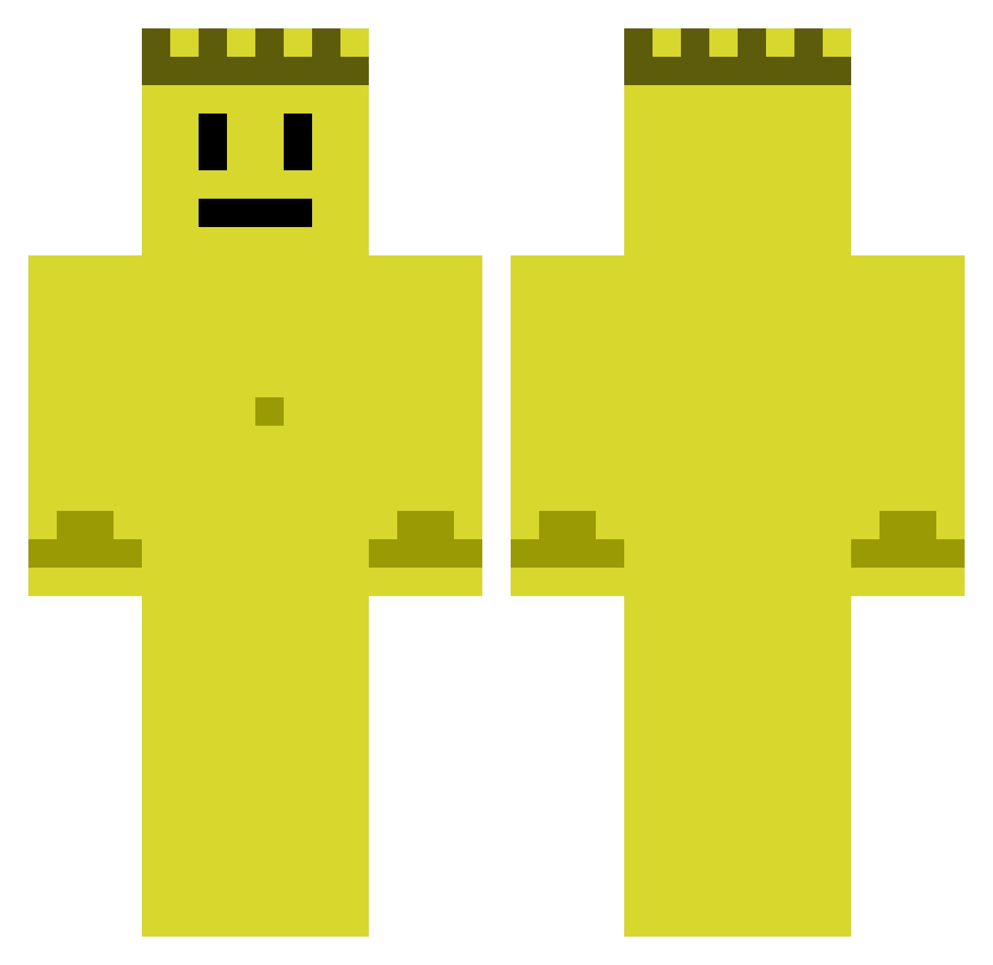 uritotach Minecraft skin, front and back view