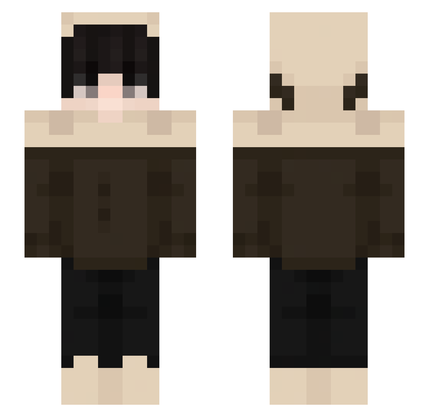 Wayf0_o Minecraft skin, front and back view
