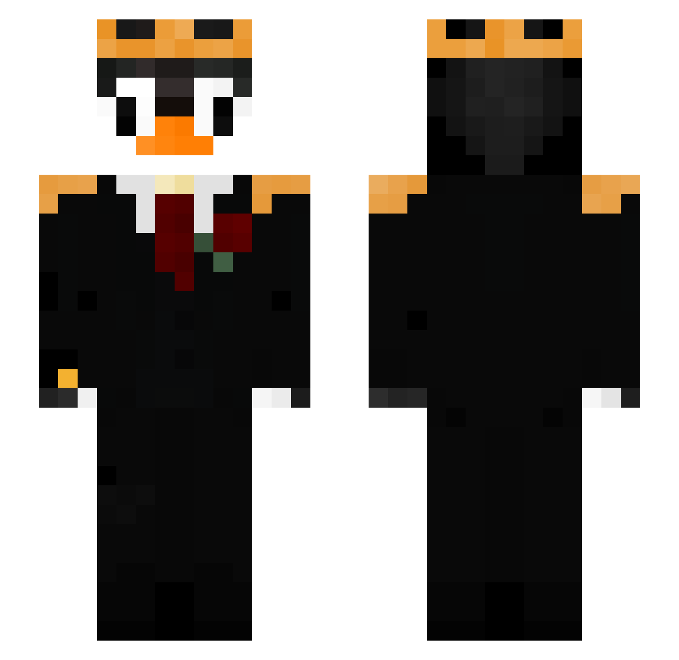 gabidtt Minecraft skin, front and back view