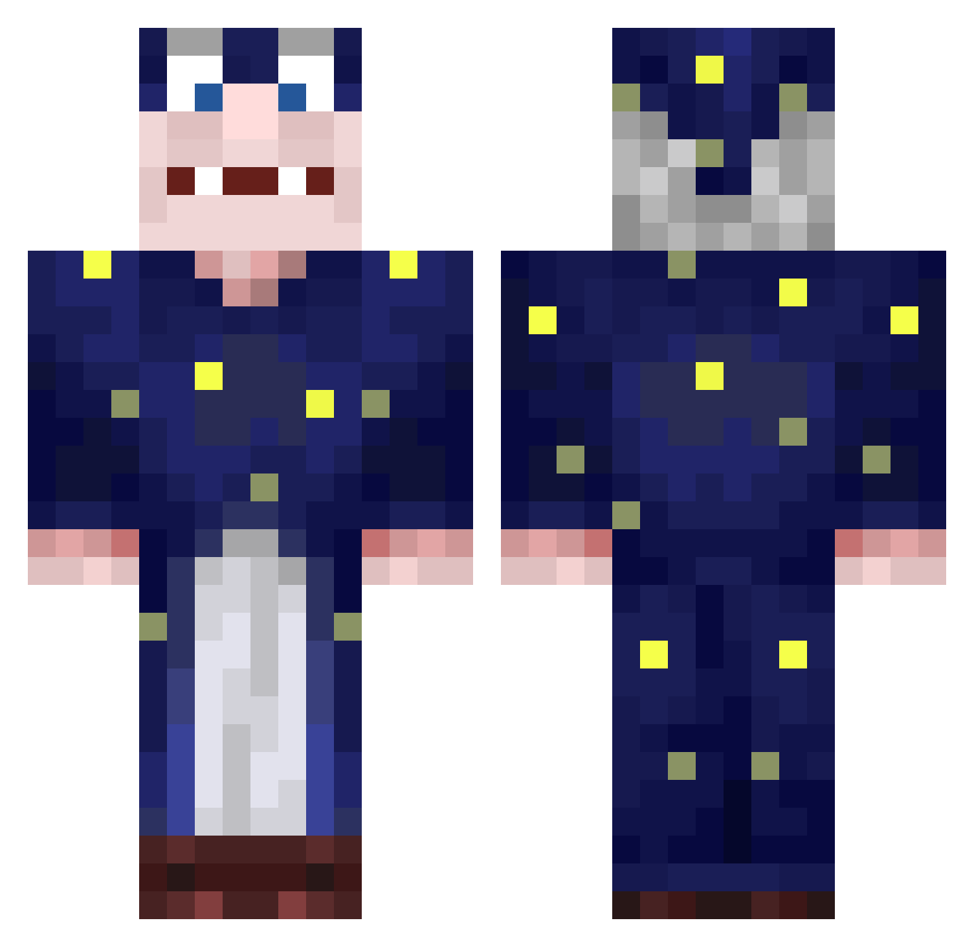 LePoussinQuiTue Minecraft skin, front and back view