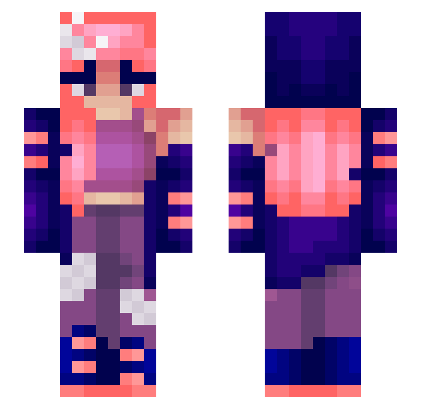 SESI_Lucao Minecraft skin, front and back view