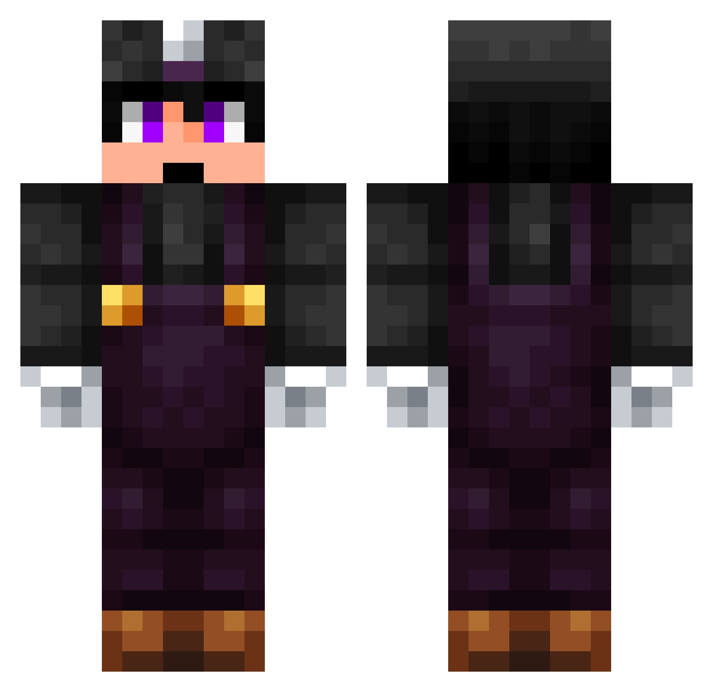 Kotyz Minecraft skin, front and back view
