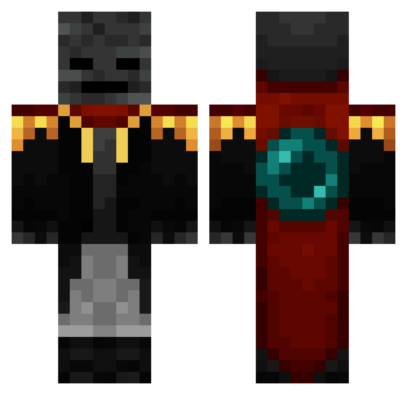 ilnap0l3tan0 Minecraft skin, front and back view