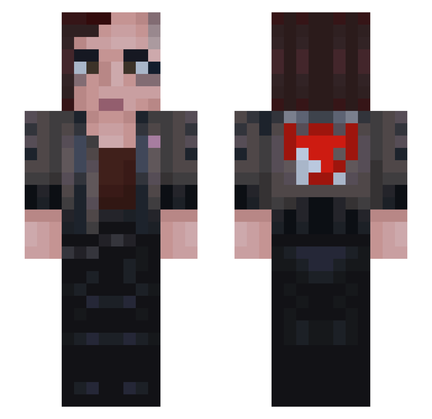 Deevanta Minecraft skin, front and back view