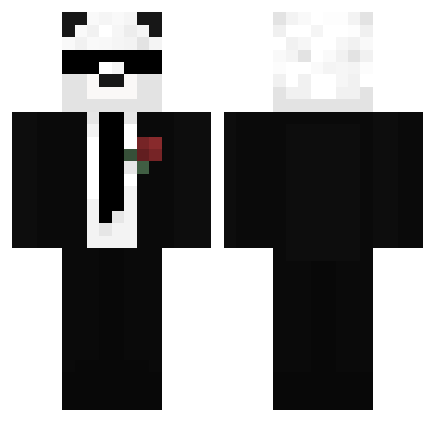 TryhardR7 Minecraft skin, front and back view