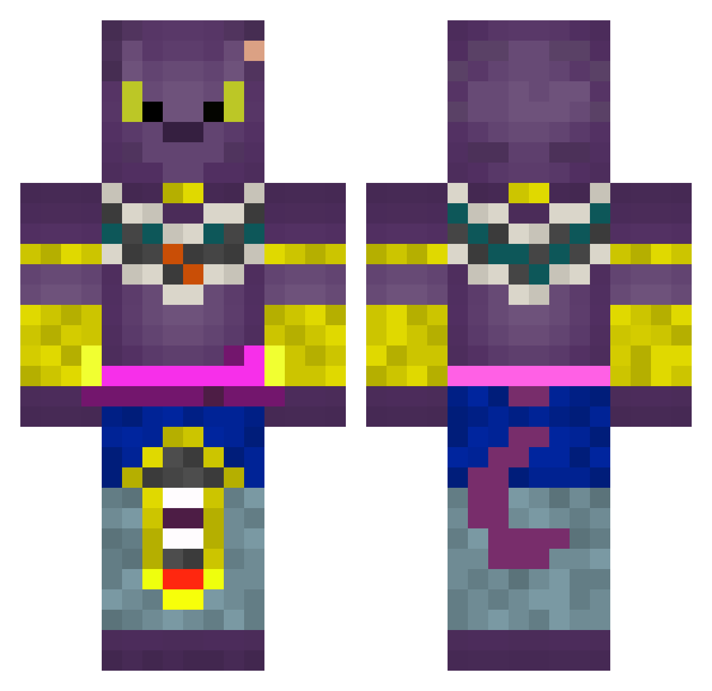 thascaigut Minecraft skin, front and back view