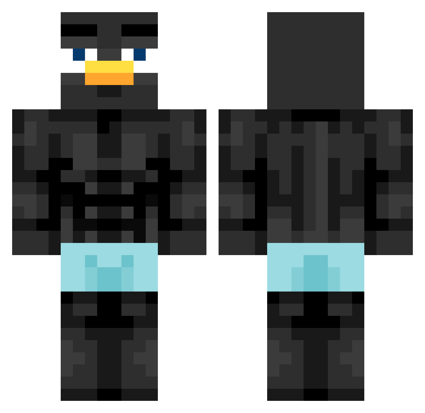 FearKdawg Minecraft skin, front and back view